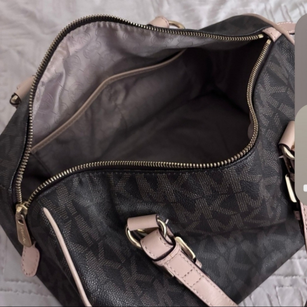 Michael Kors Dark Brown Grayson Satchel With Matching Wallet - Picture 3 of 6